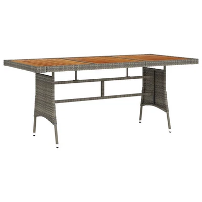 Garden Table Grey Solid acacia wood 63 in x 27 in x 28 in Durable - Image 1 of 4