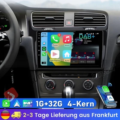 Für Golf 7 2013-2017 Android 14 Autoradio GPS Nav Wifi BT SWC USB DAB+ Carplay - Bild 1 von 4