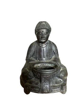 "Estatua/figura/figura de Buda antigua-japonesa/japonesa de metal ornamentado 4""" Foto 1 de 4