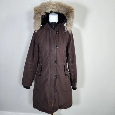 Canada Goose KENSINGTON Down Parka Womens Small Coyote Fur Trim 2506L Heritage  - Image 1 of 4