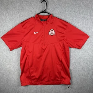 Nike Ohio State Größe Small rot Viertelreißverschluss Shirt kurzärmliges Baseballshirt - Bild 1 von 7