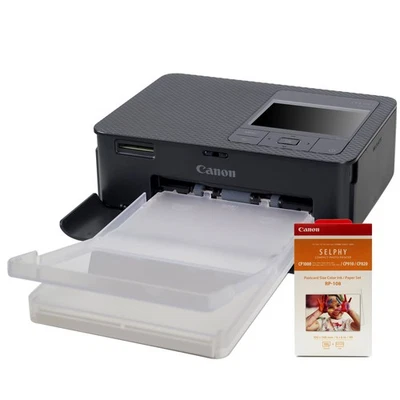 Canon SELPHY CP1500 Compact Photo Printer Black + RP-108 High-Capacity Color Ink - Image 1 of 4