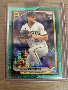Quinn Priester 2024 Bowman - #67 Chrome Aqua Mojo Refractor /125 Pirates - Picture 1 of 1