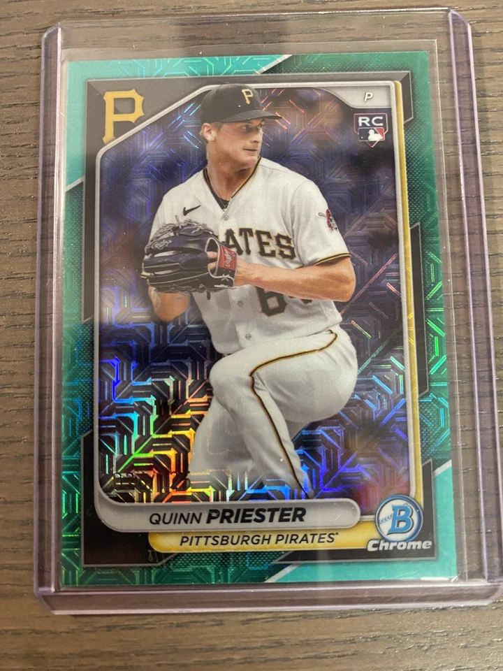 Quinn Priester 2024 Bowman - #67 Chrome Aqua Mojo Refractor /125 Pirates - Image 1 of 1