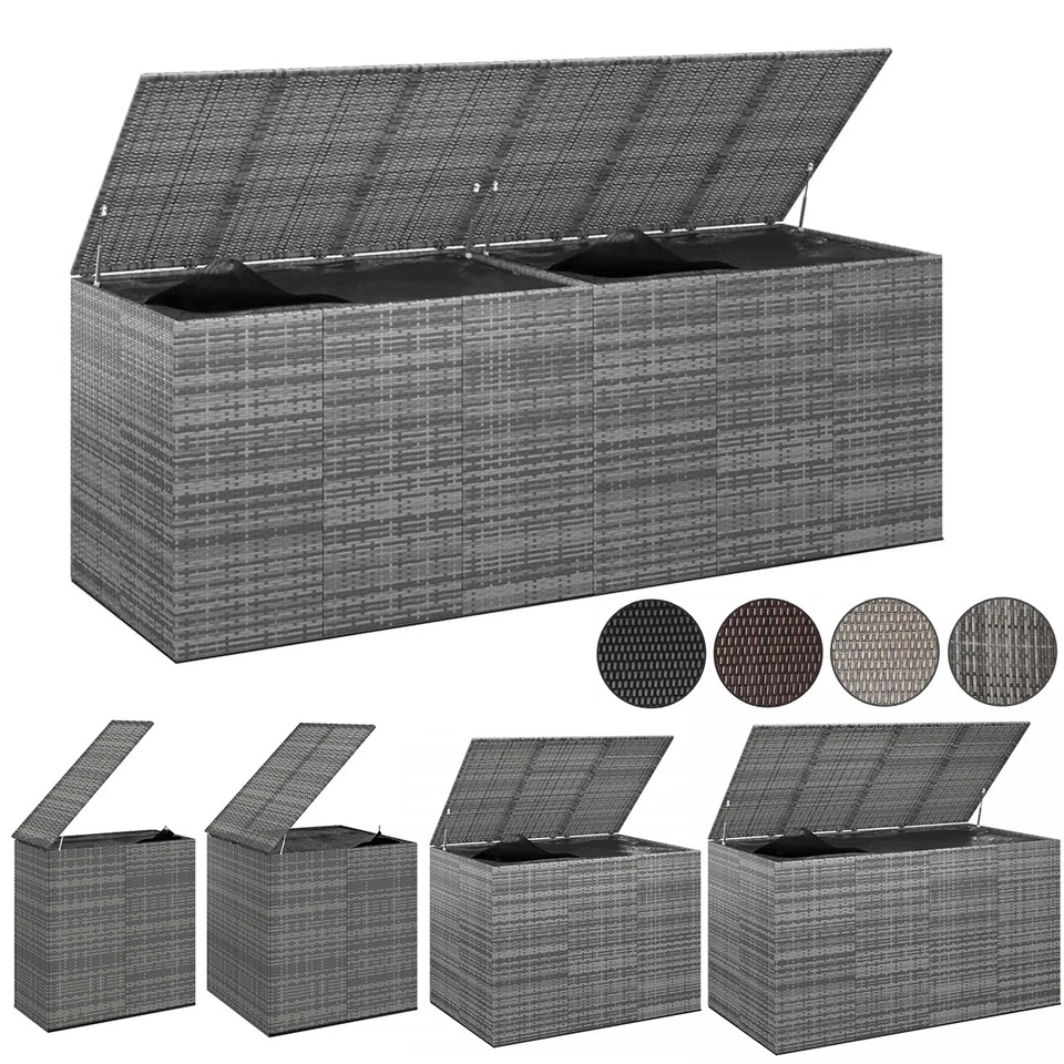 Rattan Gartenbox Kissenbox Aufbewahrungsbox Auflagenbox Gartentruhe Kissentruhe - Bild 1 von 1