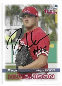 RYAN HUTCHISON Autographed Signed 2003 Clearwater Threshers card #25 Phillies - Picture 1 of 1