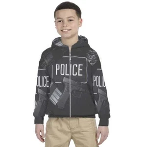 Kids Hoodie Police Department Hoodie Unisex For Children - Picture 1 of 4