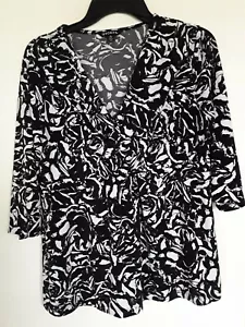 GEORGE~ELÁSTICO~ENVOLTURA FRONTAL~MUJER M~BLUSA SUÉTER~MANGAS 3/4~ - Imagen 1 de 3