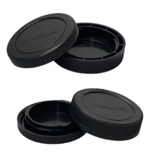 2x cover corpo fotocamera + copriobiettivo posteriore per Panasonic Lumix Micro M4/3 GX7 GX1 GH4 - Foto 1 di 5