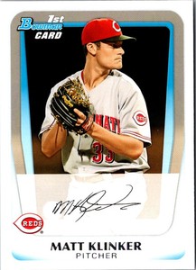 2011 Bowman Prospects Matt Klinker #BP77 Cincinnati Reds