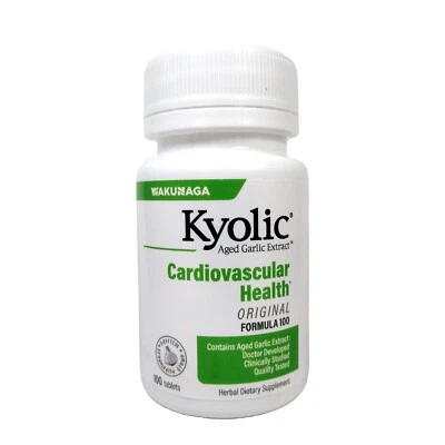 Fórmula de salud cardiovascular Kyolic 100 extracto de ajo envejecido EDAD 100 comprimidos Foto 1 de 4
