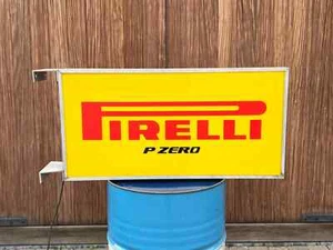 1990er Pirelli Official Dealer Vintage beleuchtetes doppelseitiges Schild - Bild 1 von 15