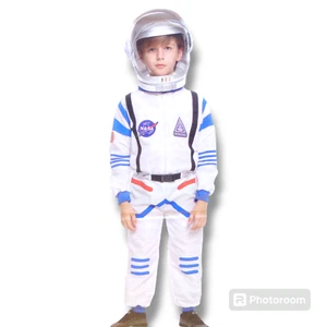 Astronautenkostüm Kinder mit Astronauten Helm Outfit Astronaut Overall Wellraum - Bild 1 von 1