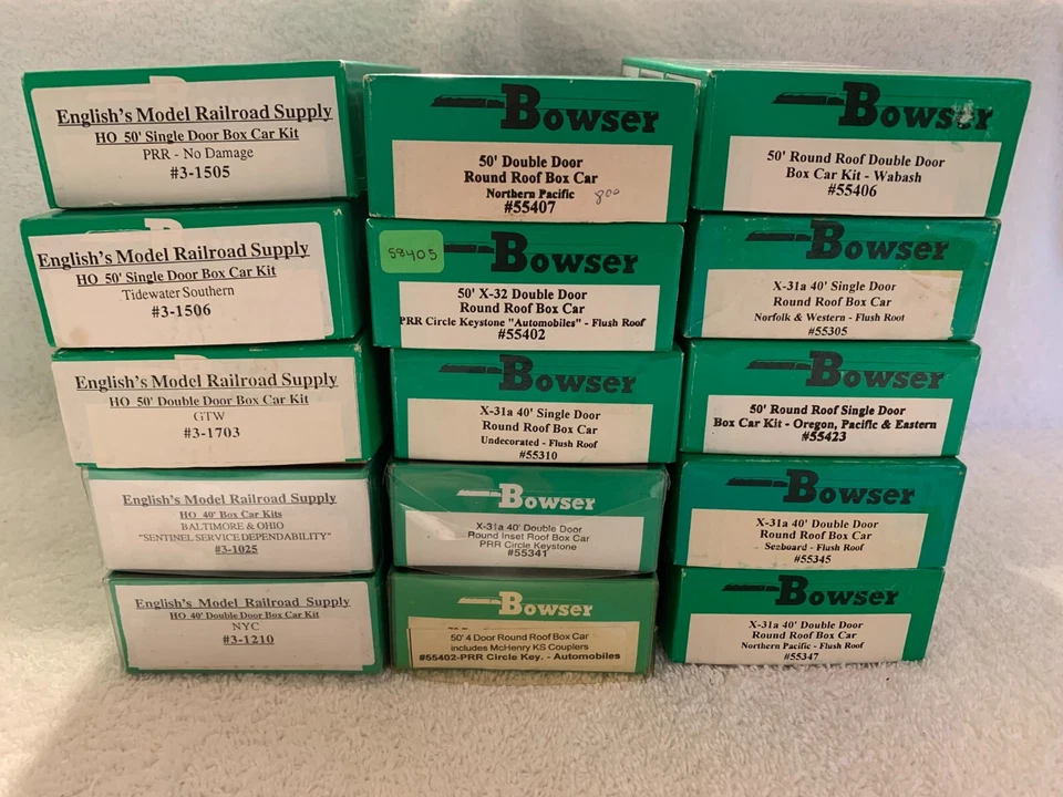 Bowser HO Scale Unassembled Box Car Kits each sold separately - Image 1 of 1