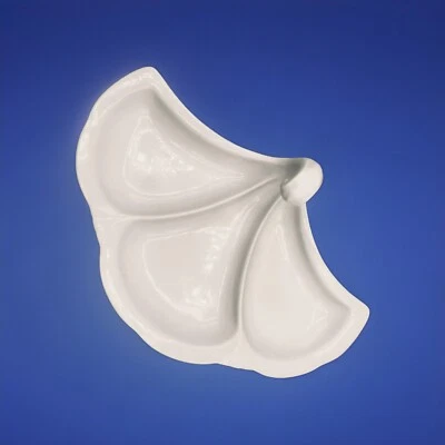 PERFECTO Limoges 3 piezas Art Nouveau Plato Grande Relish FRANCIA Blanco Foto 1 de 4