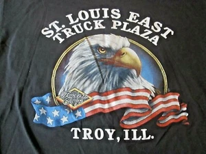SELTEN Vintage 80er 3D EMBLEM Harley Davidson St Louis East Truck Plaza T-Shirt XL  - Bild 1 von 10