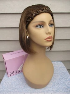 Paula Young BRAIDED HEADBAND CLASSIC BOB HAIR PIECE Wig PECAN DELIGHT Brown - Picture 1 of 8