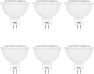 Sunlite MR16/LED/7W/12V/FL35/D/E/ GU5.3 BI-Pin Base, 4000K Cool White 6-Pack - Picture 1 of 2