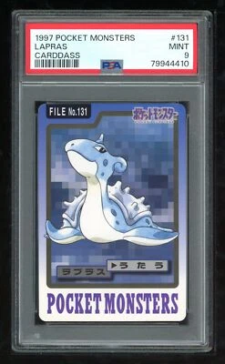 Pokemon Japanese Carddass 1997 131 Lapras Card Bandai PSA 9 79944410 - Image 1 of 2