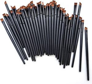 50 Pieces Angled Brow Brush, 4" Flat Slanted Premium Eyebrow Brush, Tint Brus... - Picture 1 of 4