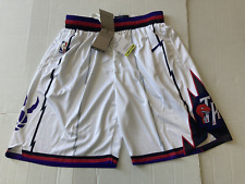 Toronto Raptors  Shorts Size Large NBA & Raptor Logo White Silver New with tags