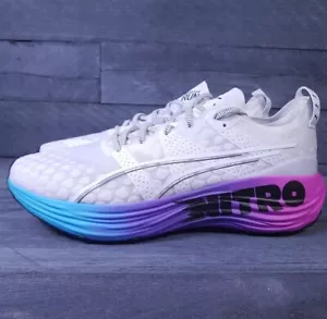 PUMA Forever Run Nitro Sunset Laufschuhe Herren 11,5 weiß rosa lila blau - Bild 1 von 5