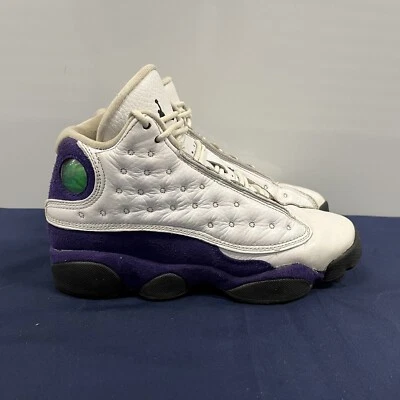 Air Jordan 13 ретро GS Lakers размер 4,5 года фиолетовый белый 2019 884129-105 - Изображение 1 из 4
