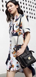 3.1 Phillip Lim x Target Ginko Floral Butterfly Hi Lo NEW Shirt Dress Sz S 👗 - Picture 1 of 13