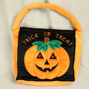 Dillard's Trick or Treat Lächelnde Jack O' Laterne Halloween Tragetasche Plüschtier 12x10 - Bild 1 von 14
