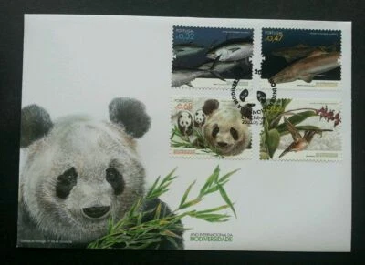 [SJ] Portugal International Biodiversity 2010 Panda Fish Marine Ocean Bird (FDC) - Image 1 of 4