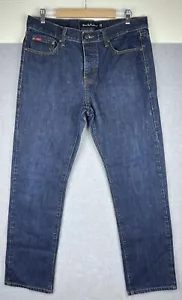 Deus Ex Machina Mens Denim Jeans 34 Dark Denim Jeans Button Fly - Imagen 1 de 15