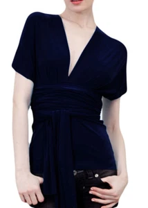 Von Von Vonni Damen Navy Transformer Wickeltop VVT001 - Gr. S - Bild 1 von 2