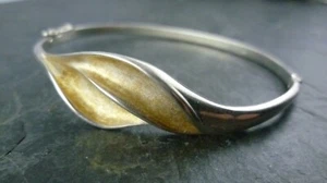 Armband Armreif wellenförmig teilweise vergoldet 925er Sterling Silber - Bild 1 von 4