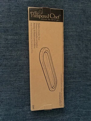 Pampered Chef #2247 Bamboo Wood Cracker Cheese Deli Serving Tray Plate 15" x 5" - Image 1 of 3