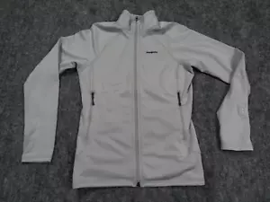 Patagonia R1 Jacket Womens M Off-White Regulator Polartec Waffle Full Zip Hiking - Picture 1 of 11