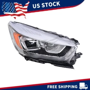 Right Passenger Chrome Halogen Headlight For 2017-2019 Ford Escape W/ LED - Picture 1 of 12