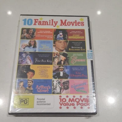 10 FAMILY MOVIES COLLECTION includes HUCKLEBERRY FINN - DVD (sealed) - Image 1 of 3