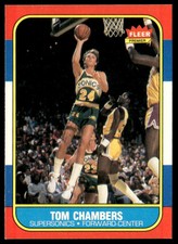 1986 Fleer #15 Tom Chambers   Basketball Seattle SuperSonics