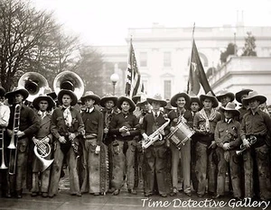 Texas Cowboy Band im Weißen Haus, Wash., D.C. 1929 - Historischer Fotodruck - Bild 1 von 1