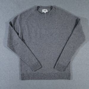 Wills Huckberry Wool Sweater Mens L Crewneck Speckled Grey Soft