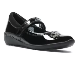 Clarks Kids Infant Junior Vibrant Trail Shoes F & G Fit (261622426) Black School - Picture 1 of 5