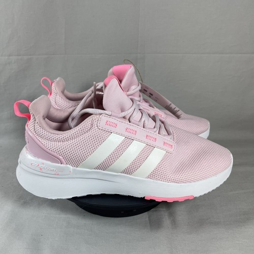 Scarpe da ginnastica Adidas rosa Racer TR21 Cloudfoam stringate da bambina taglia 6 NUOVE
