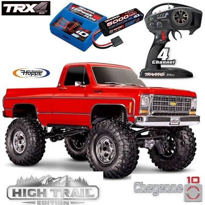 TRAXXAS# High-Trail TRX-4 Chevy K10 RED+5000 mAh Lipo Akku +ID-Ladegerät 4WD RTR - Bild 1 von 4