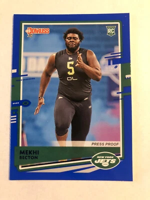 Mekhi Becton 2020 Donruss Rookie Blue Press Proof #270 New York Jets RC - Image 1 of 2