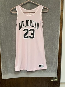 Nike Air Jordan Jumpman Jersey Dress Girls Size Medium (10-12 Yrs) #23 Pink - Picture 1 of 5