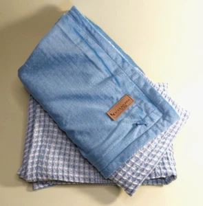 2 Koolaburra by UGG Sham Pillowcase Blue Textured Checks Zipper Closure 26 x 20 - Picture 1 of 7