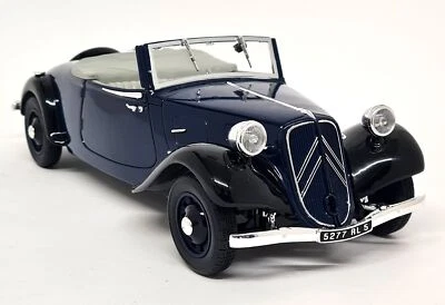 Solido 1/18 Citroen Traction AV 11 Cabriolet 1938 Blue 8178 Scale Model Car - Image 1 of 4