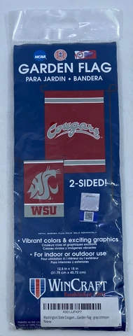 WinCraft Garden Flag Washington State Cougars Gray Crimson 12.5" x 18" Cover