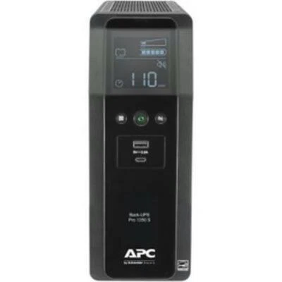 APC Back-UPS Pro BR 1350VA, SineWave, 10 Outlets, 2 USB Charging Ports- BR1350MS - Image 1 of 4