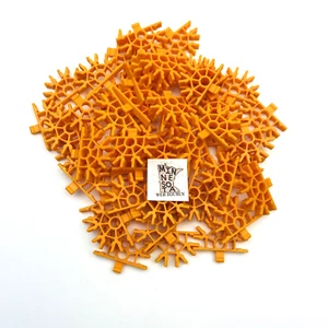 50 Knex Orange 5 Position Track Connectors with Tab - Standard K'nex Parts - Picture 1 of 3